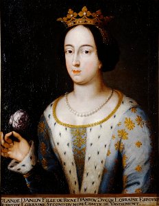 Ambito francese - Iolanda d'Angiò, duchessa di Lorena e di Bar, contessa di Vaudémont. Free illustration for personal and commercial use.