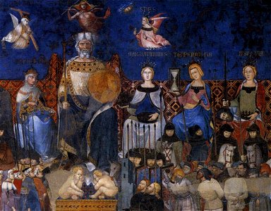Ambrogio Lorenzetti - Allegory of the Good Government (detail) - WGA13487