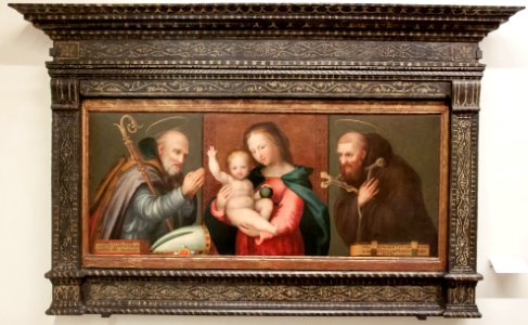 Ambito di Fra' Bartolomeo della Porta, Madonna con Bambino, 2016-05-07. Free illustration for personal and commercial use.