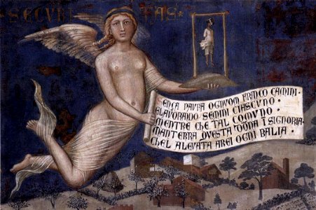 Ambrogio Lorenzetti - The Effects of Good Government in the Countryside (detail) - WGA13497