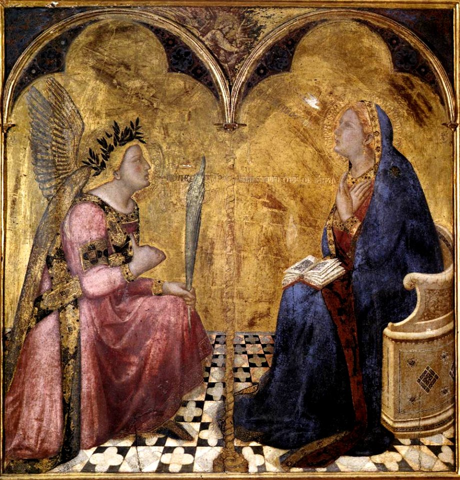 Ambrogio lorenzetti, annunciation, 1344, siena