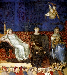 Ambrogio Lorenzetti - Allegory of the Good Government (detail) - WGA13486