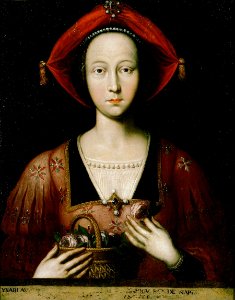 Ambito francese - Isabella di Lorena, regina di Napoli. Free illustration for personal and commercial use.