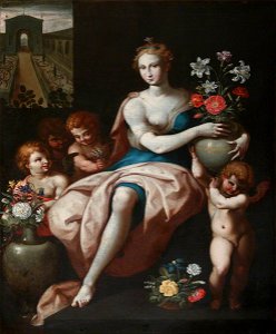 Ambroise Dubois (1543-1614) (after) - Flora with Putti - 1548007 - National Trust
