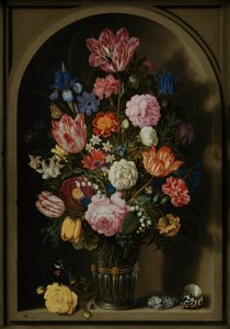 Ambrosius Bosschaerts the Elder - Bouquet of Flowers in a Stone Niche - Google Art Project