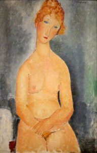 Amedeo Modigliani (1884-1920) - Seated Nude, 1918