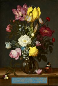 Ambrosius Bosschaert the Elder - Bouquet of Flowers in a Glass Vase - Google Art Project. Free illustration for personal and commercial use.