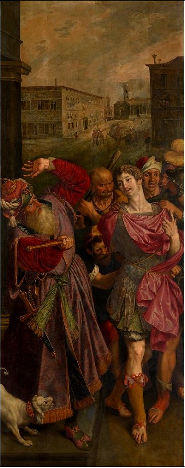 Ambrosius Francken (I) - Emperor Diocletian has St. Sebastian of Rome arrested