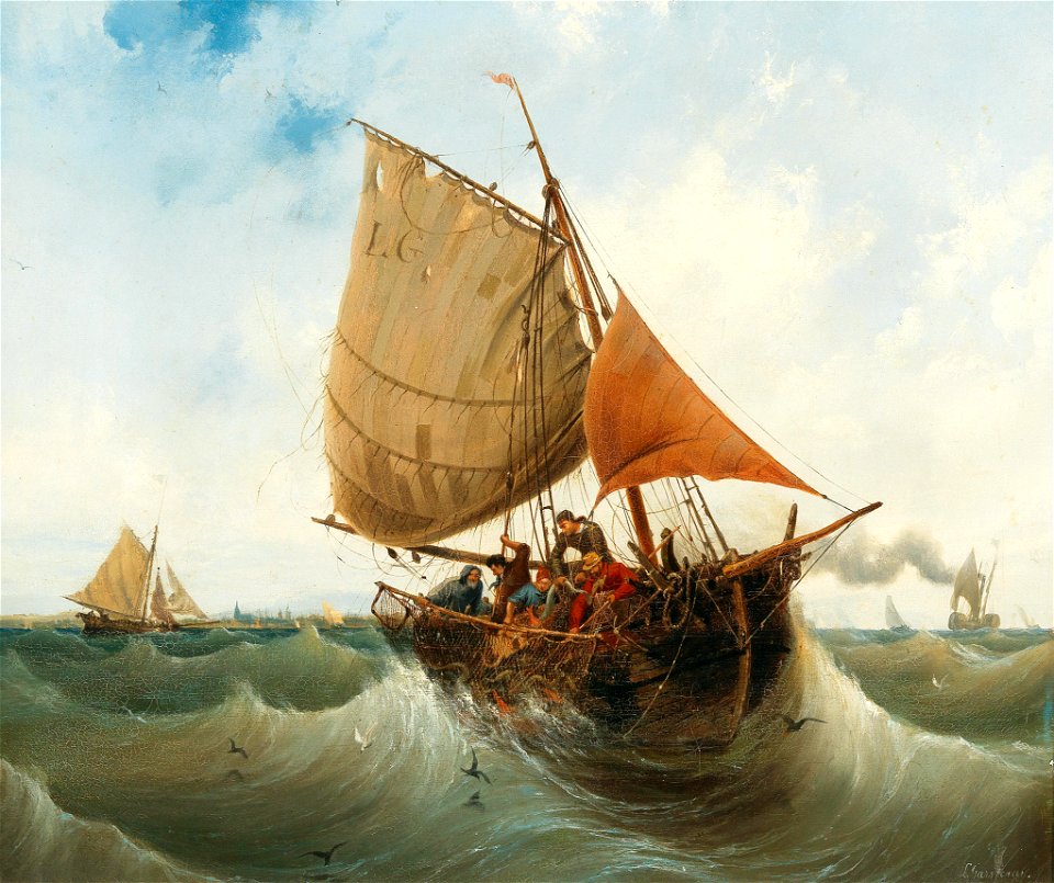 Ambroise-Louis Garneray - Fishing by the Coast