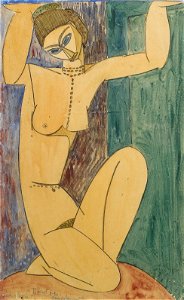 Amedeo Modigliani - Cariatide. Free illustration for personal and commercial use.