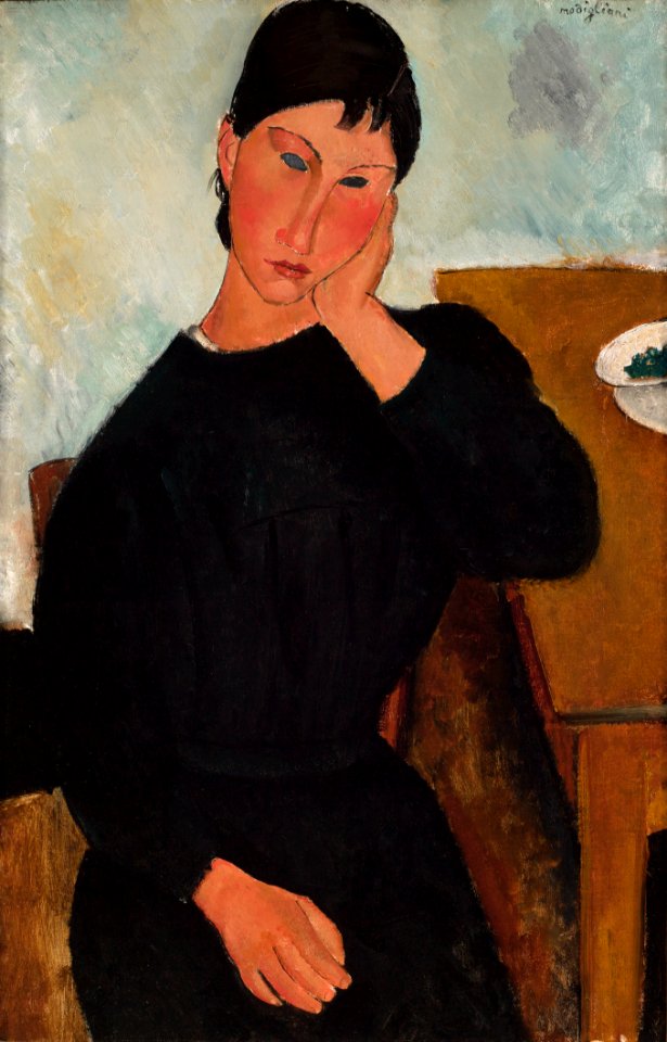 Amedeo Modigliani - Elvira Resting at a Table - 77-1968 - Saint Louis Art Museum