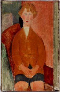 Amedeo Modigliani - Boy in Short Pants - 1977.1 - Dallas Museum of Art. Free illustration for personal and commercial use.