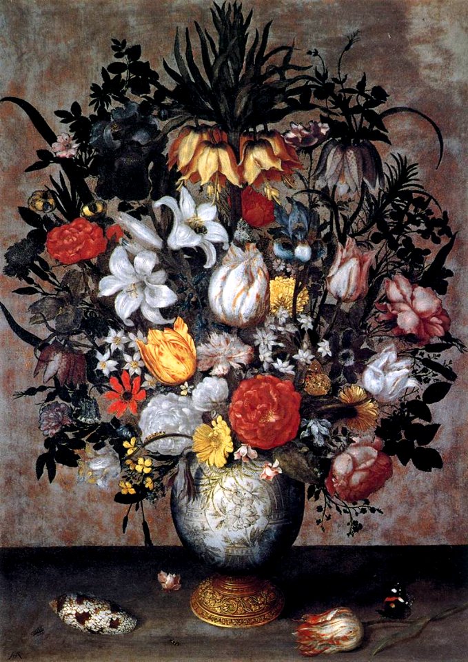 Ambrosius Bosschaert (I) - Flowers in a Chinese Vase - WGA02655