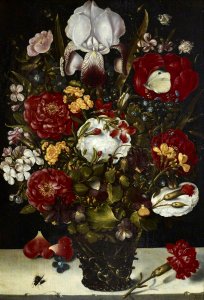 Ambrosius Bosschaert the elder (1573-1621) - Still Life of Flowers in a Vase - 515452 - National Trust. Free illustration for personal and commercial use.