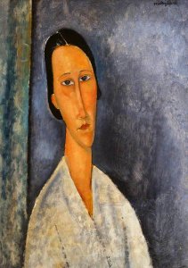 Amedeo Modigliani (1884-1920) - Madame Zborowska (La Zborowska en buste) - T03569 - Tate