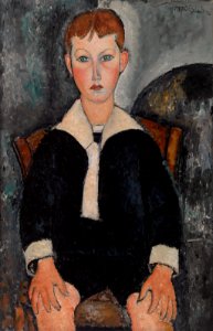 Amedeo Modigliani - Boy in Sailor Suit - BF369 - Barnes Foundation. Free illustration for personal and commercial use.