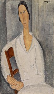 Amedeo Modigliani - Paintings - BF375 - Barnes Foundation. Free illustration for personal and commercial use.