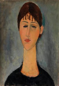 Amedeo Modigliani - Portrait of Mme Zborowska - Google Art Project. Free illustration for personal and commercial use.