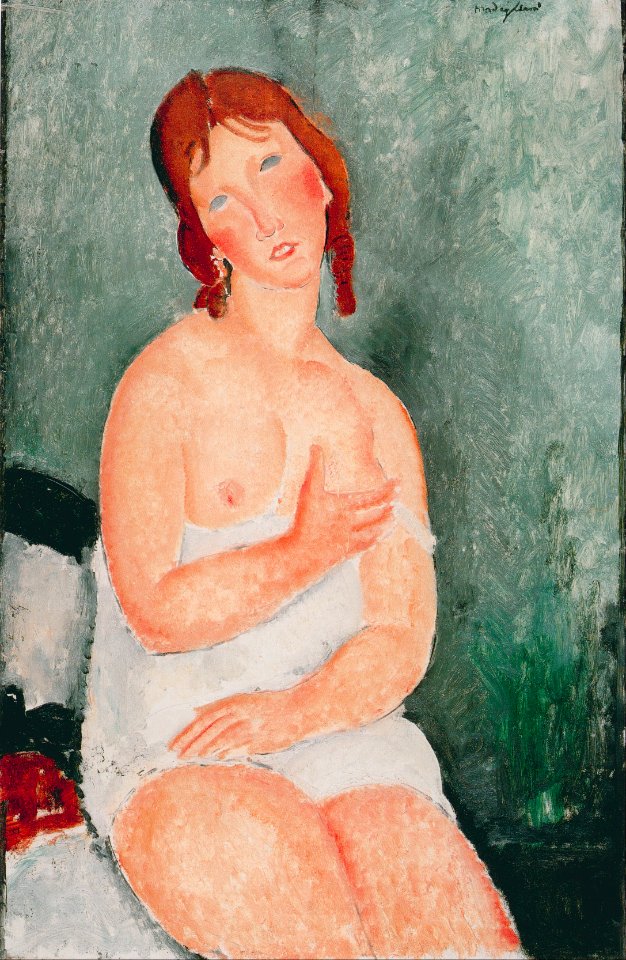 Amedeo Modigliani - Young Woman in a Shirt, 1918 - Google Art Project