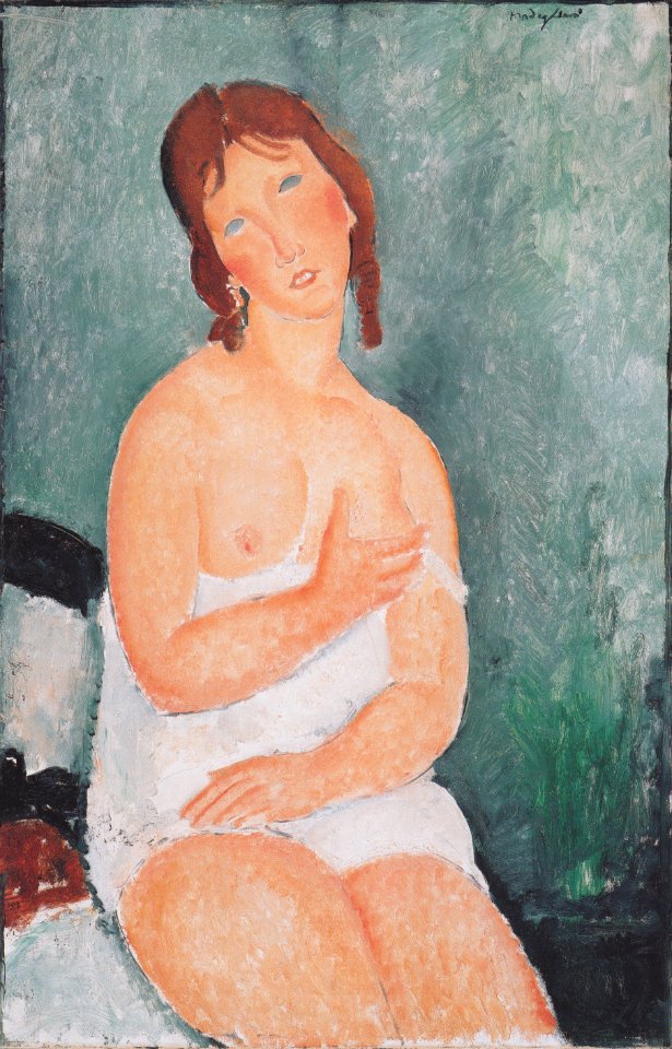 Amedeo Modigliani - Junge Frau im Hemd