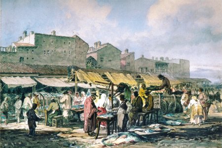 Amedeo Preziosi - Piata de peste din Bucuresti