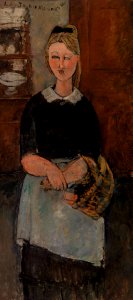 Amedeo Modigliani - The Pretty Housewife (La Jolie ménagère) - BF327 - Barnes Foundation. Free illustration for personal and commercial use.