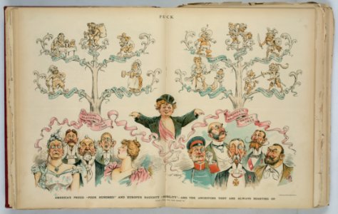 America's proud four hundred and Europe's haughty nobility - and the ancestors they are always boasting of - F. Opper. LCCN2012648773