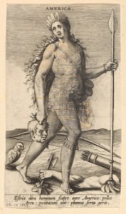 America print by Philip Galle, S.I 1743, Prints Department, Royal Library of Belgium
