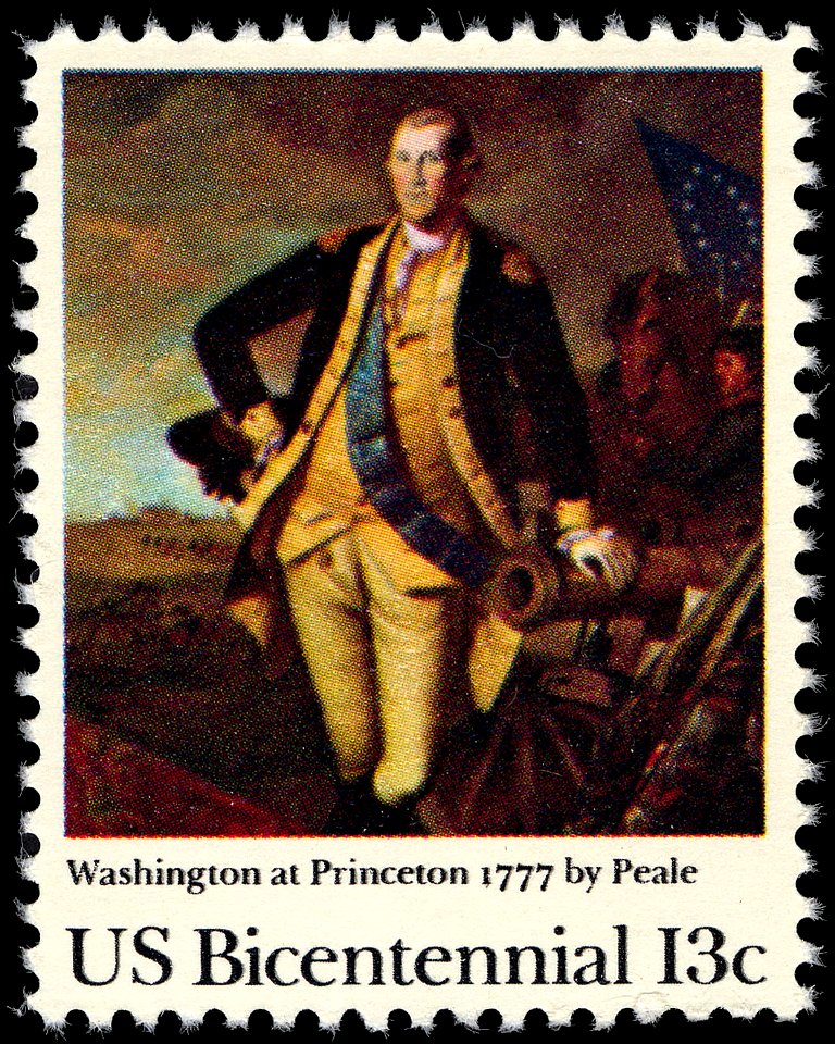 American Bicentennial Washington at Princeton 13c 1977 issue U.S. stamp