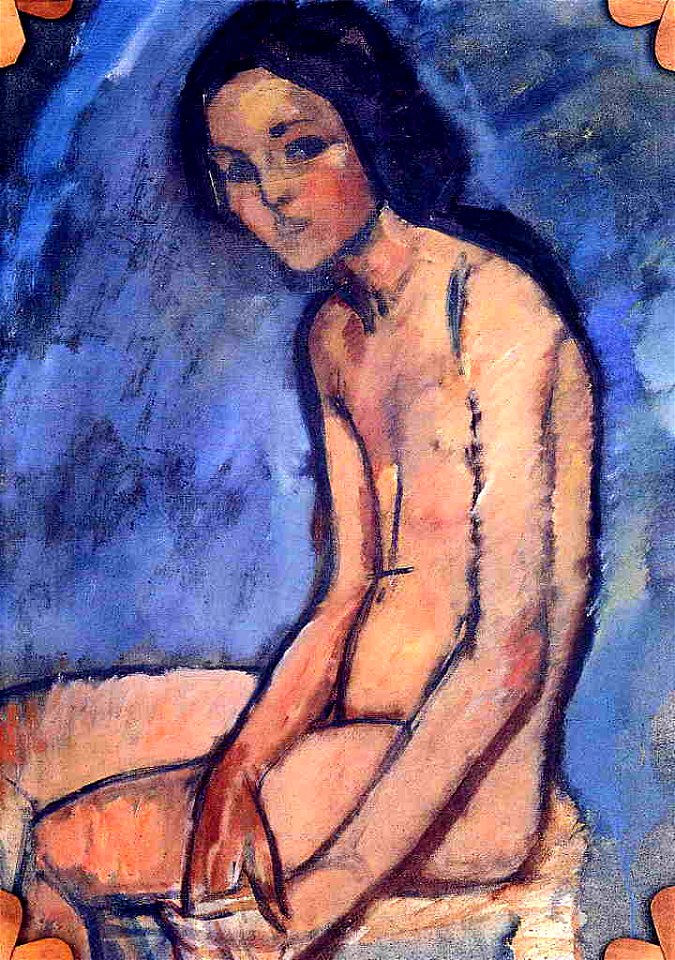 Amedeo-modigliani-XX-Seated-Nude-1909