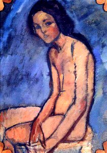 Amedeo-modigliani-XX-Seated-Nude-1909