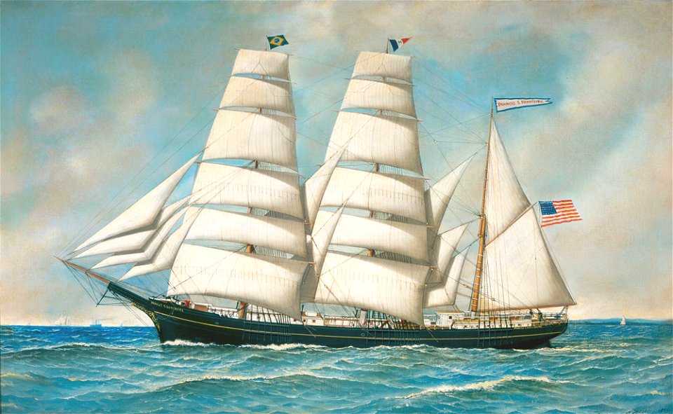 American Bark Francis S. Hampshire, by Antonio Jacobsen 5181