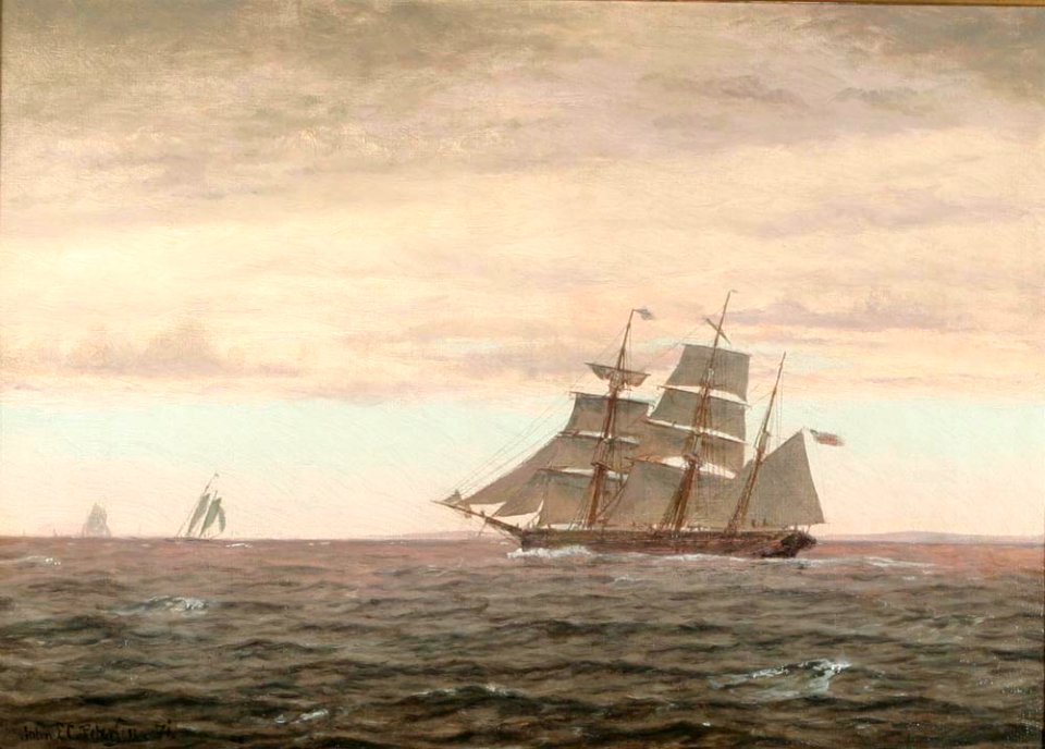 American Bark off the Coast, by John Eric Christian Petersen
