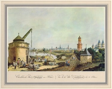 Andernach Ansicht von Nordwesten mit Hafen und Rundem Turm Johann Andreas Ziegler