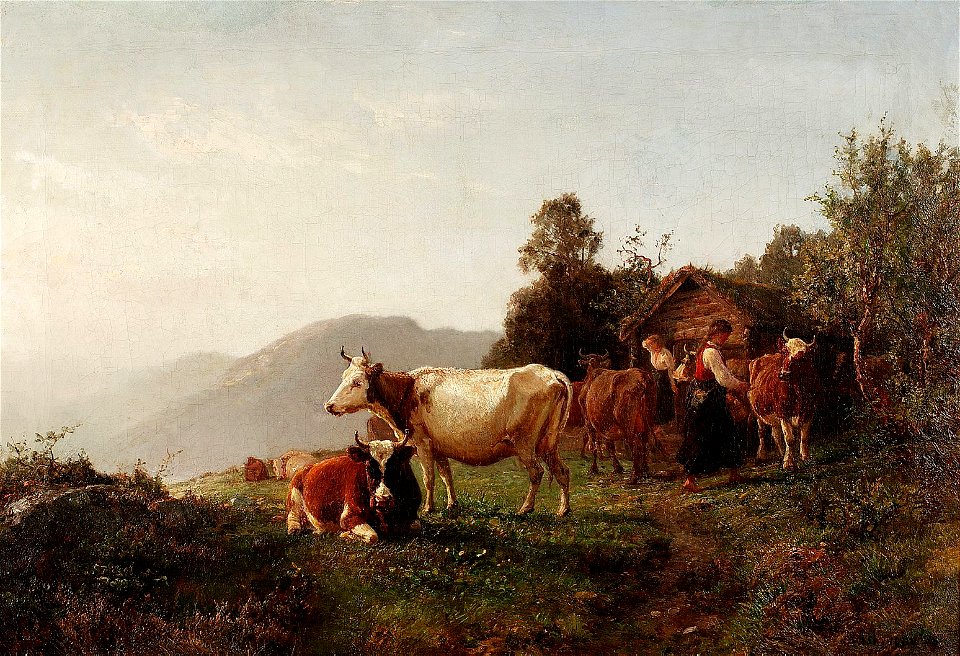 Anders Askevold-Sommerlandskap med kuer