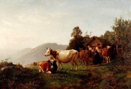 Anders Askevold-Sommerlandskap med kuer