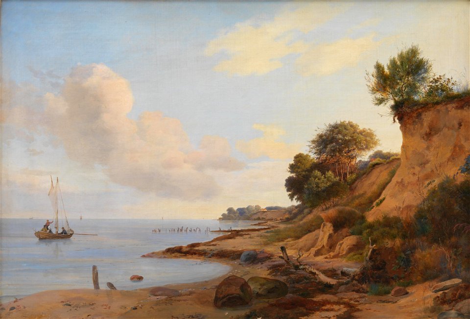 Anders Christian Lunde - Strandparti i nærheden af Tårbæk - KMS438 - Statens Museum for Kunst