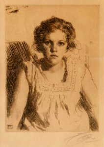 Anders Zorn - Frida (etching) 1914