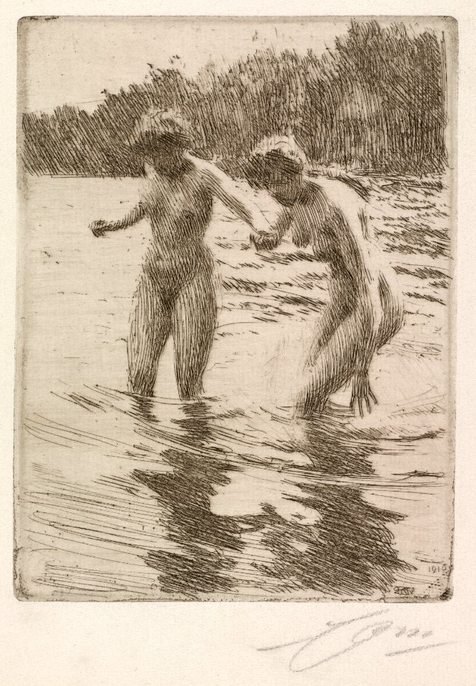 Anders Zorn (Swedish, 1860-1920) - Two Bathers - 1940.926 - Cleveland Museum of Art