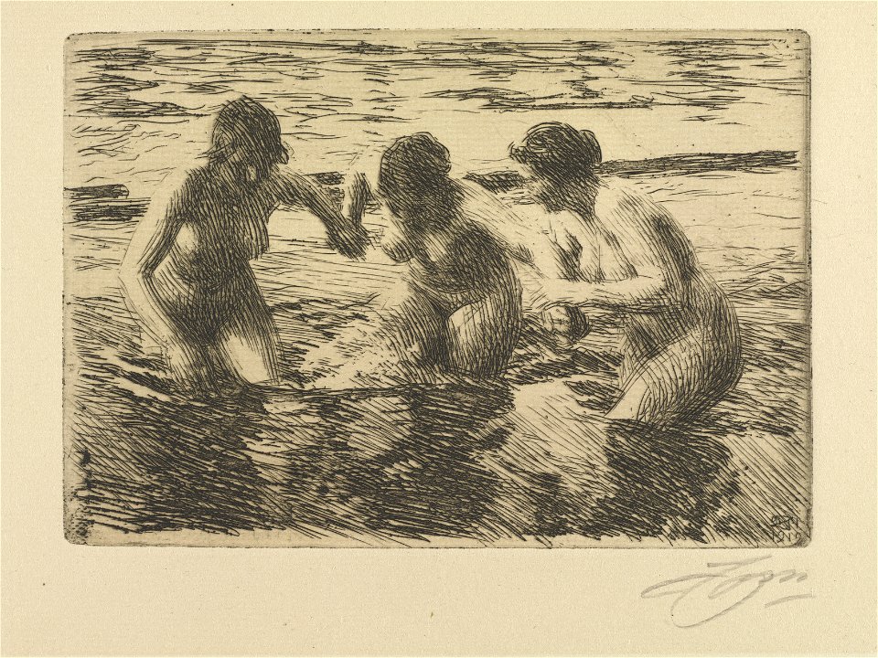 Anders Zorn (Swedish, 1860-1920) - Against the Current - 1951.269 - Cleveland Museum of Art