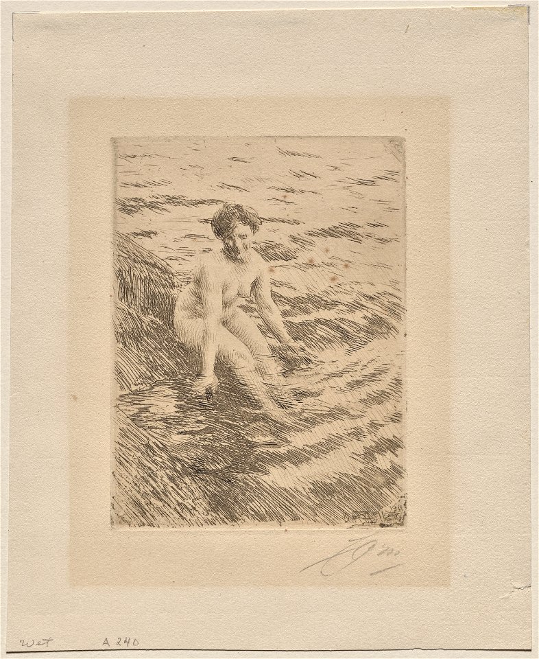 Anders Zorn (Swedish, 1860-1920) - Wet - 1940.925 - Cleveland Museum of Art