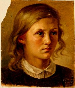 Anders Ekman - Tytön pää - A I 458-3 - Finnish National Gallery