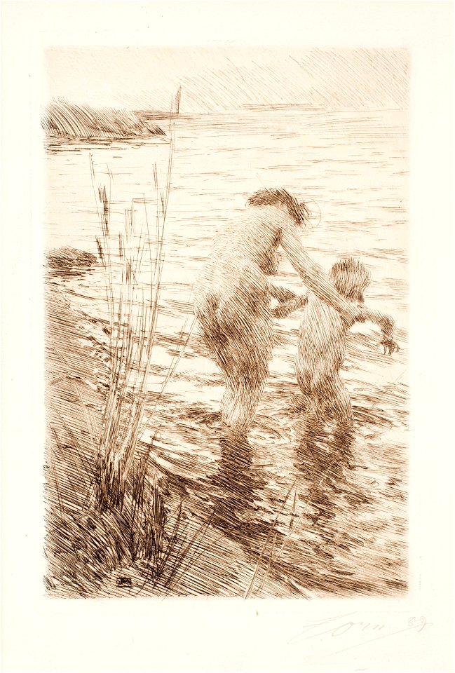 Anders Zorn - A Première (etching) 1890