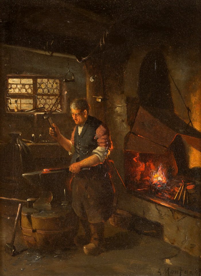 Anders Olsson Montan In der Schmiede 1887