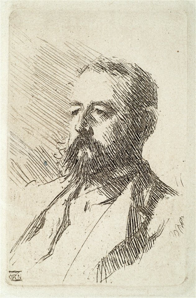 Anders Zorn - Carl Snoilsky (etching) 1888