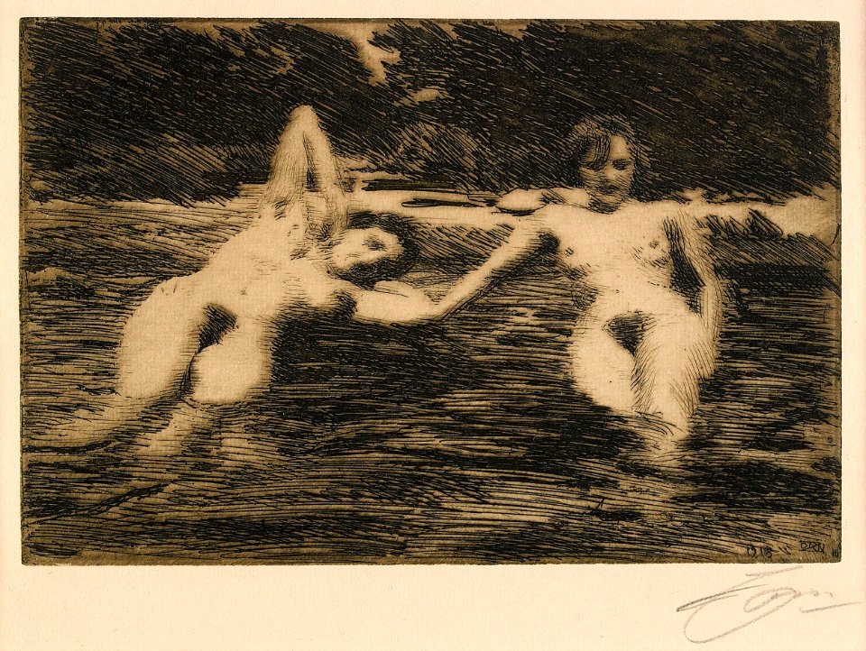 Anders Zorn - Najads (etching) 1918