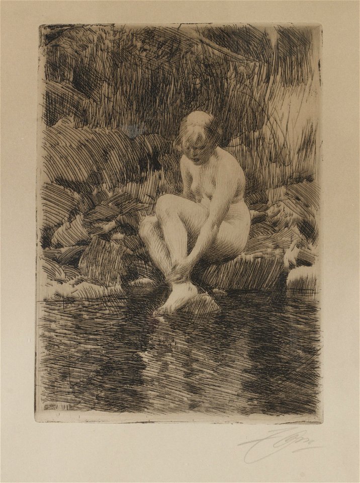 Anders Zorn - Dagmar (etching) 1912