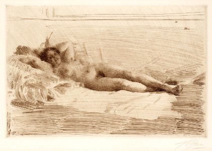 Anders Zorn - Elin (etching) 1914