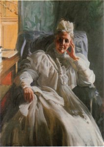 Anders Zorn - Drottning Sophia 1909. Free illustration for personal and commercial use.