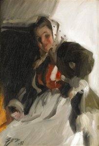Anders Zorn - By the fireplace 1897